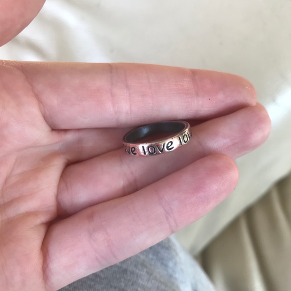 Love Inscribed Band Ring - Picture 5 of 8